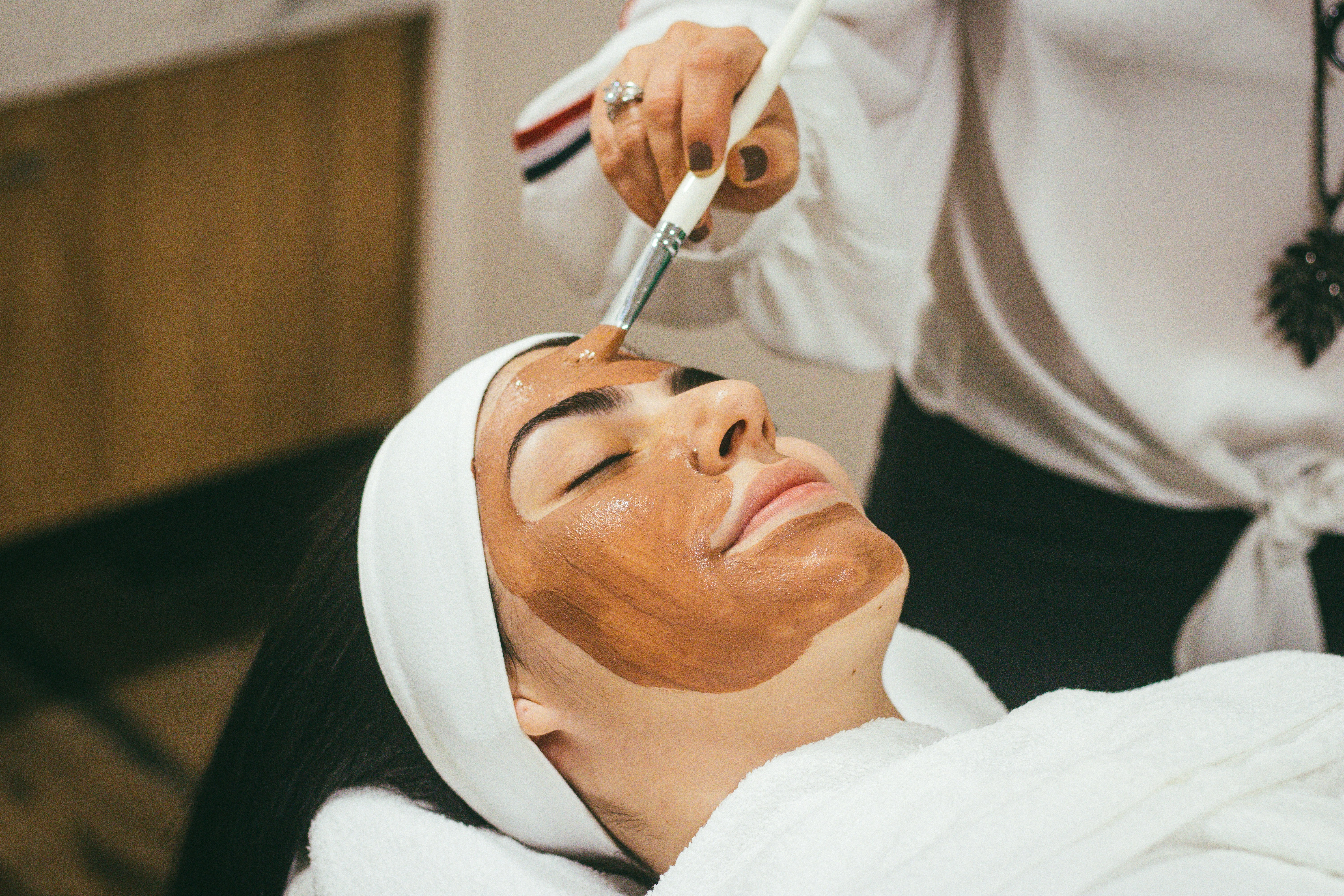 Woman receiving Facial Care